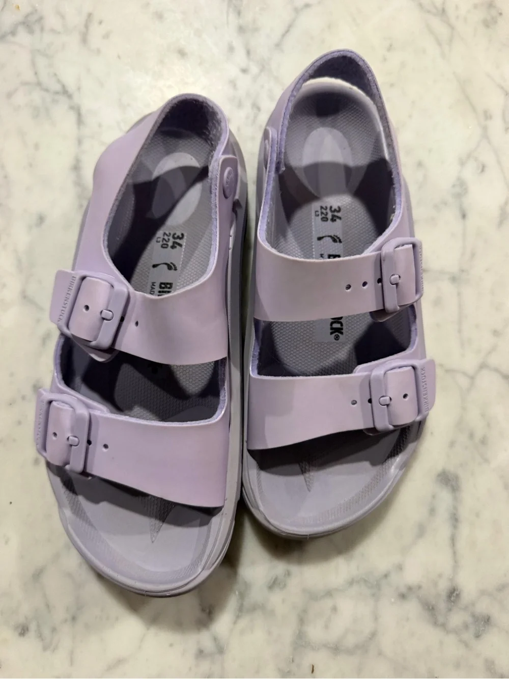 Birkenstock Kids Lavender Two-Strap EVA Sandals